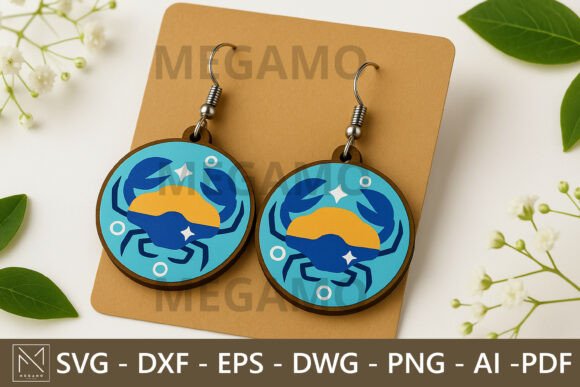 Cancer Zodiac Earrings SVG File Review for Real Projects