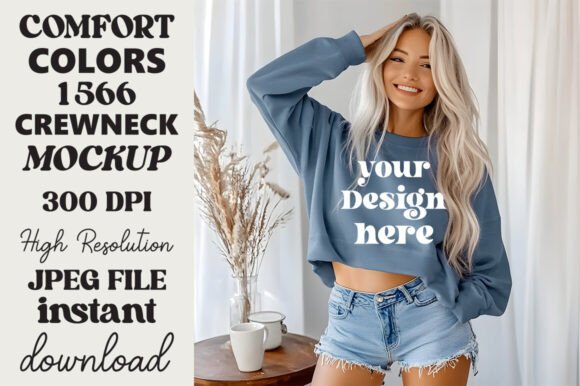 Comfort Colors 1566 Mockup Blue Jean 2 Review for Real Projects