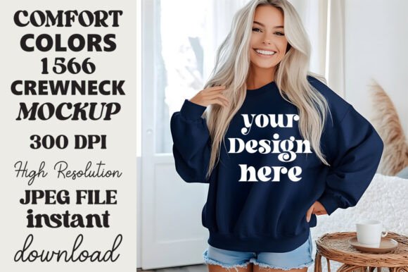 Comfort Colors 1566 Mockup True Navy 12 Review for Real Projects