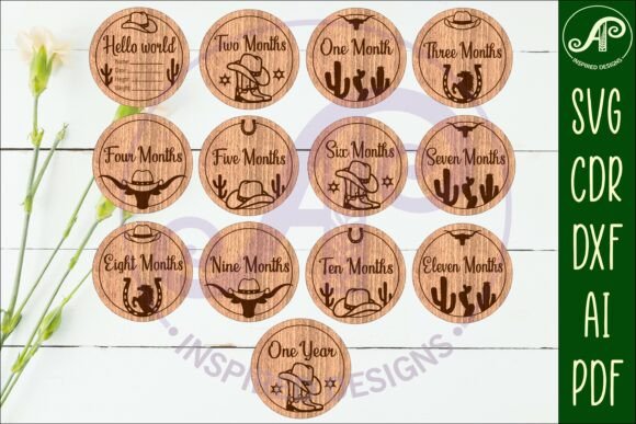 Cowboy Baby Monthly Milestone Discs SVG Review