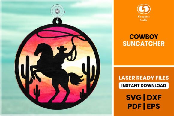 Cowboy Horse Suncatcher SVG Review: Bold Western Design for Laser Projects