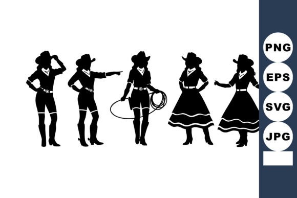 Embroidery Review: Silhouettes of Cowgirl Figures