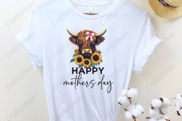 Happy Mothers Day PNG with Highland Cow – A Designer’s Perspective