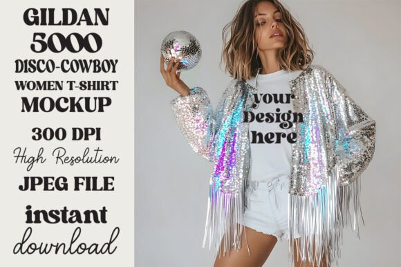 Trendy Disco Ball Gildan 5000 Mockup 1 Review