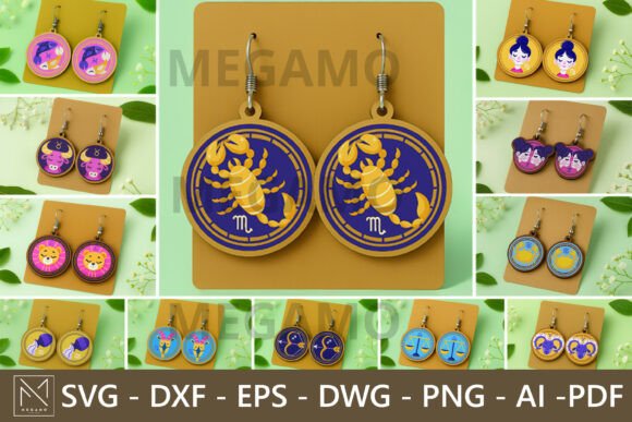 Zodiac Earrings SVG Bundle Laser Cut Review